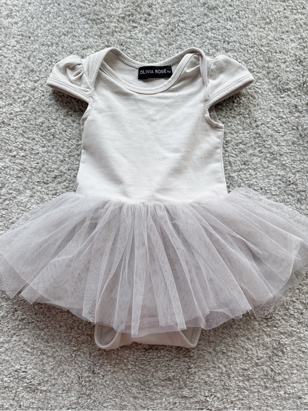 Olivia Rose gray baby bodysuit tutu dress